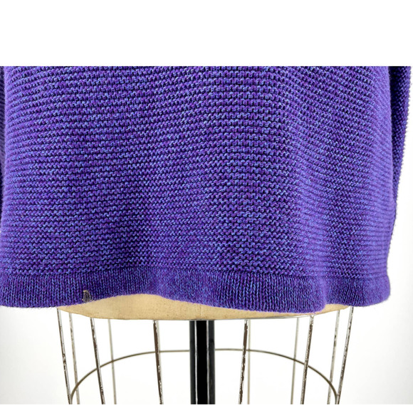 Norman Thompson Purple V Neck Long Sleeve Pullover Sweater Size Medium - Picture 3 of 10